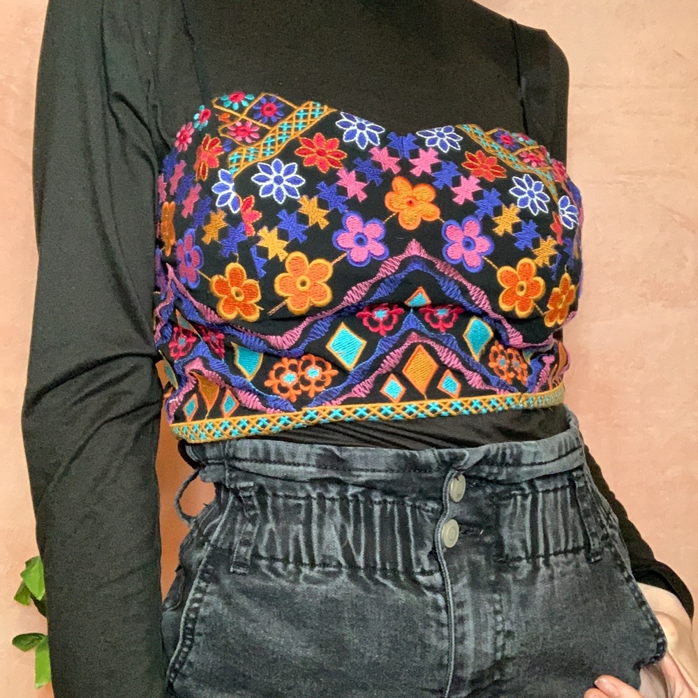 vintage Y2k groovy cropped tank